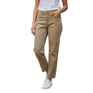 Croft & Barrow Tan Stretch Straight Leg Jeans Size 8 Classic Fit